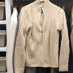 Woman’s LL Bean Beige Cardigan
